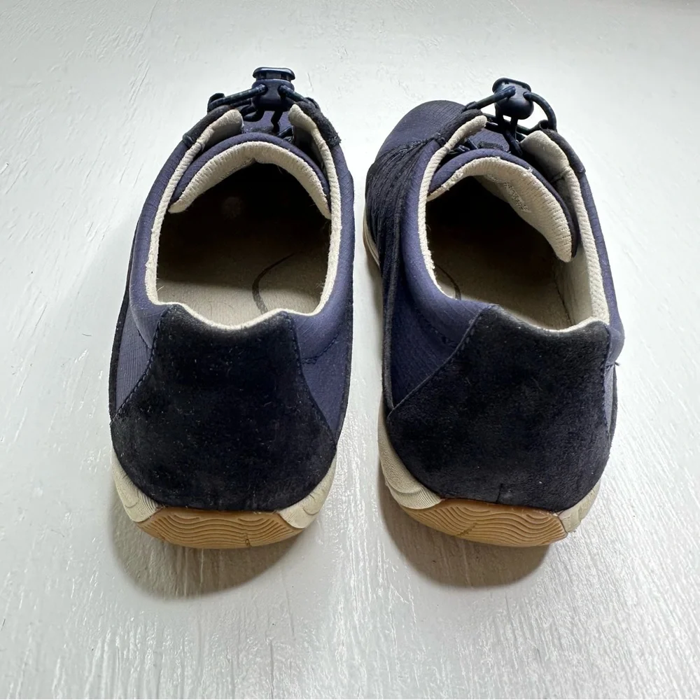 Dansko Womens Harlie Sneakers Womens Size 37 6.5/7 Navy Blue Suede Leather Shoes